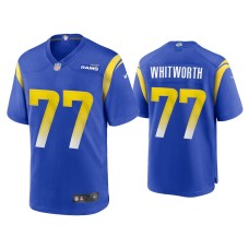Men Los Angeles Rams #77 2020 Andrew Whitworth Royal Game Jersey Men Los Angeles Rams #77 2020 Andrew Whitworth Royal Game Jersey