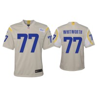 Youth Los Angeles Rams #77 Andrew Whitworth Bone Game Jersey Youth Los Angeles Rams #77 Andrew Whitworth Bone Game Jersey