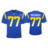 Youth Los Angeles Rams #77 Andrew Whitworth Royal Game Jersey Youth Los Angeles Rams #77 Andrew Whitworth Royal Game Jersey