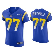 Men Los Angeles Rams #77 Andrew Whitworth Royal Vapor Elite Jersey