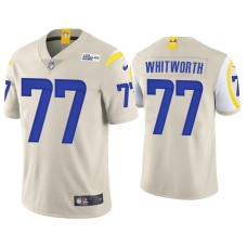 Men Los Angeles Rams #77 Andrew Whitworth Vapor Limited Bone Jersey Men Los Angeles Rams #77 Andrew Whitworth Vapor Limited Bone Jersey