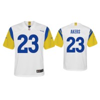 Youth Los Angeles Rams #23 Cam Akers White Alternate Game Jersey Youth Los Angeles Rams #23 Cam Akers White Alternate Game Jersey