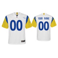 Youth Los Angeles Rams #00 Custom White Alternate Game Jersey Youth Los Angeles Rams #00 Custom White Alternate Game Jersey