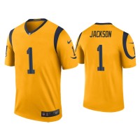 Men Los Angeles Rams #1 Color Rush Legend DeSean Jackson Gold Jersey