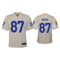 Youth Los Angeles Rams #87 Jacob Harris Bone Game Jersey Youth Los Angeles Rams #87 Jacob Harris Bone Game Jersey