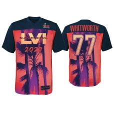 Men Los Angeles Rams #77 Andrew Whitworth Red Black Super Bowl LVI Game Jersey