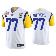 Men Los Angeles Rams #77 Andrew Whitworth White 2021 Walter Payton Man of the Year Award Limited Jersey Men Los Angeles Rams #77 Andrew Whitworth White 2021 Walter Payton Man of the Year Award Limited Jersey