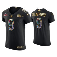 Men Los Angeles Rams #9 Matthew Stafford Black Super Bowl LVI Champions Diamond Jersey Men Los Angeles Rams #9 Matthew Stafford Black Super Bowl LVI Champions Diamond Jersey