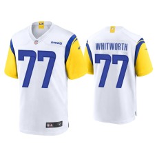 Men Los Angeles Rams #77 Andrew Whitworth White Alternate Game Jersey Men Los Angeles Rams #77 Andrew Whitworth White Alternate Game Jersey