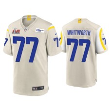 Men Los Angeles Rams #77 Andrew Whitworth Super Bowl LVI Bone Game Jersey Men Los Angeles Rams #77 Andrew Whitworth Super Bowl LVI Bone Game Jersey
