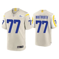 Men Los Angeles Rams #77 Andrew Whitworth Bone Game Jersey Men Los Angeles Rams #77 Andrew Whitworth Bone Game Jersey