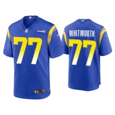 Men Los Angeles Rams #77 Andrew Whitworth Royal Game Jersey Men Los Angeles Rams #77 Andrew Whitworth Royal Game Jersey