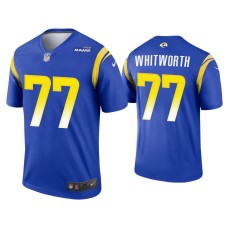 Men Los Angeles Rams #77 Andrew Whitworth Royal Legend Jersey