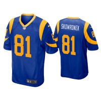 Men Los Angeles Rams #81 Ben Skowronek Royal Game Jersey Men Los Angeles Rams #81 Ben Skowronek Royal Game Jersey
