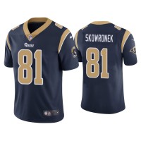 Men Los Angeles Rams #81 Vapor Limited Ben Skowronek Navy Jersey Men Los Angeles Rams #81 Vapor Limited Ben Skowronek Navy Jersey