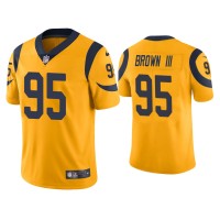 Men Los Angeles Rams #95 Color Rush Limited Bobby Brown III Gold Jersey Men Los Angeles Rams #95 Color Rush Limited Bobby Brown III Gold Jersey