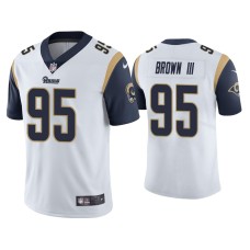 Men Los Angeles Rams #95 Vapor Limited Bobby Brown III White Jersey