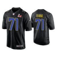Men Los Angeles Rams #71 Bobby Evans Super Bowl LVI Black Game Fashion Jersey Men Los Angeles Rams #71 Bobby Evans Super Bowl LVI Black Game Fashion Jersey