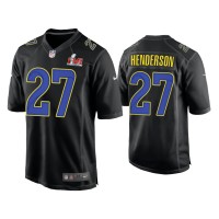 Men Los Angeles Rams #27 Darrell Henderson Super Bowl LVI Black Game Fashion Jersey Men Los Angeles Rams #27 Darrell Henderson Super Bowl LVI Black Game Fashion Jersey