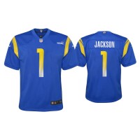 Youth Los Angeles Rams #1 DeSean Jackson Royal Game Jersey Youth Los Angeles Rams #1 DeSean Jackson Royal Game Jersey