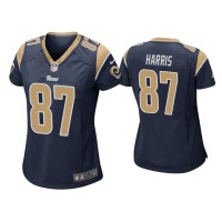 Women Los Angeles Rams #87 Jacob Harris Navy Game Jersey Women Los Angeles Rams #87 Jacob Harris Navy Game Jersey