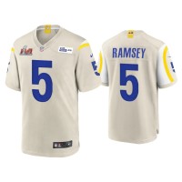 Men Los Angeles Rams #5 Jalen Ramsey Super Bowl LVI Bone Game Jersey Men Los Angeles Rams #5 Jalen Ramsey Super Bowl LVI Bone Game Jersey