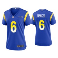 Women Los Angeles Rams #6 Johnny Hekker Royal Game Jersey Women Los Angeles Rams #6 Johnny Hekker Royal Game Jersey