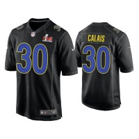 Men Los Angeles Rams #30 Raymond Calais Super Bowl LVI Black Game Fashion Jersey Men Los Angeles Rams #30 Raymond Calais Super Bowl LVI Black Game Fashion Jersey