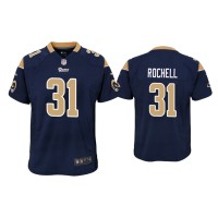 Youth Los Angeles Rams #31 Robert Rochell Navy Game Jersey Youth Los Angeles Rams #31 Robert Rochell Navy Game Jersey