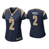 Women Los Angeles Rams #2 Robert Woods Navy Game Jersey Women Los Angeles Rams #2 Robert Woods Navy Game Jersey