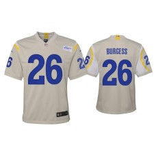 Youth Los Angeles Rams #26 Terrell Burgess Bone Game Jersey Youth Los Angeles Rams #26 Terrell Burgess Bone Game Jersey