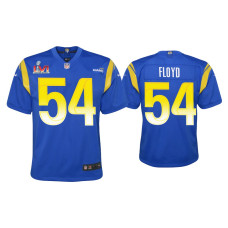 Youth Los Angeles Rams #54 Leonard Floyd Super Bowl LVI Royal Game Jersey